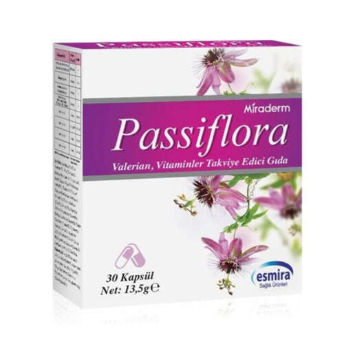 Miraderm Passiflora Takviye Edici Gıda 30 Kapsül - 1