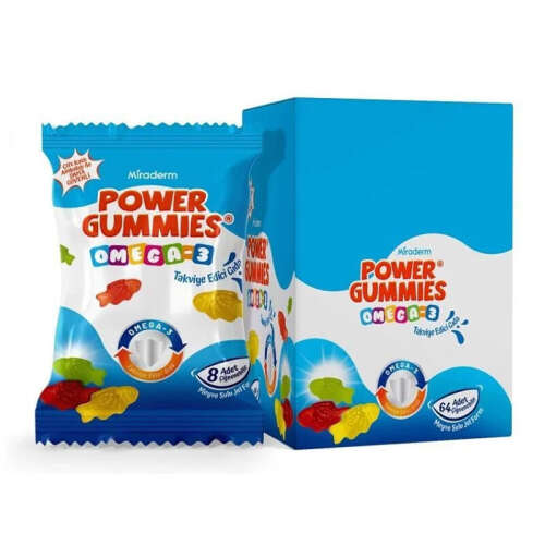 Miraderm Power Gummies Omega-3 Takviye Edici Gıda 64 Adet - 1