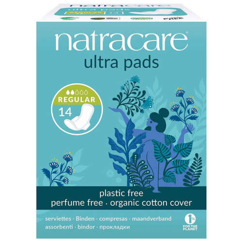 Natracare Organic Cotton Cover Ultra Pads 14 Adet - Regular - 1