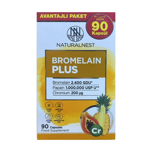 Naturalnest Bromelain Plus 90 Kapsül - 1