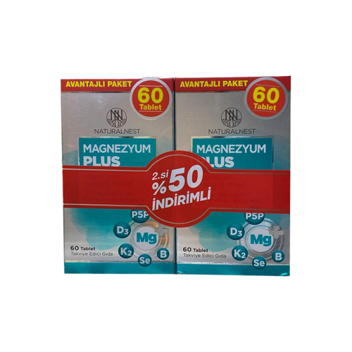 Naturalnest Magnesium Plus Takviye Edici Gıda 2 x 60 Tablet - 1