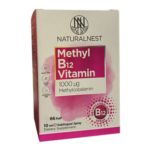 Naturalnest Methyl B12 Vitamin 1000 μg 10 ml Dilaltı Sprey - 1