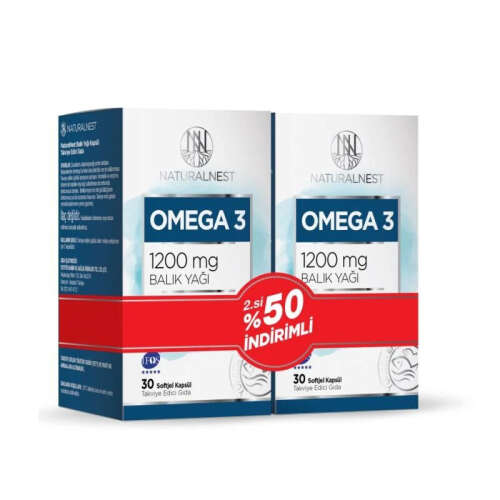 Naturalnest Omega 3 1200mg Balık Yağı 30 Kapsül - İKİNCİSİ %50 İNDİRİMLİ - 1