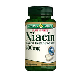 Natures Bounty Flush Free Niacin 500 mg Takviye Edici Gıda 50 Kapsül