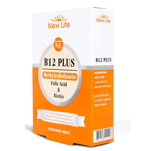 New Life B12 Plus Folik Asit ve Biotin İçeren Takviye Edici 60 Tablet - 1