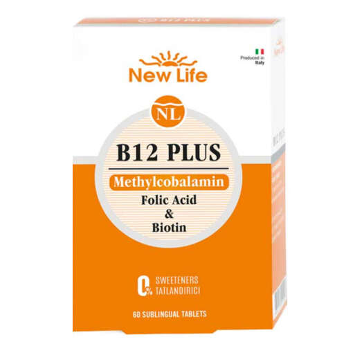 New Life B12 Plus Folik Asit ve Biotin İçeren Takviye Edici 60 Tablet - 2