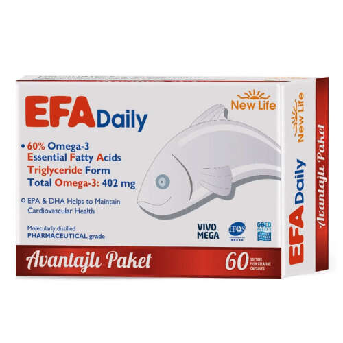 New Life EFA Daily Takviye Edici Gıda 60 Kapsül - 1