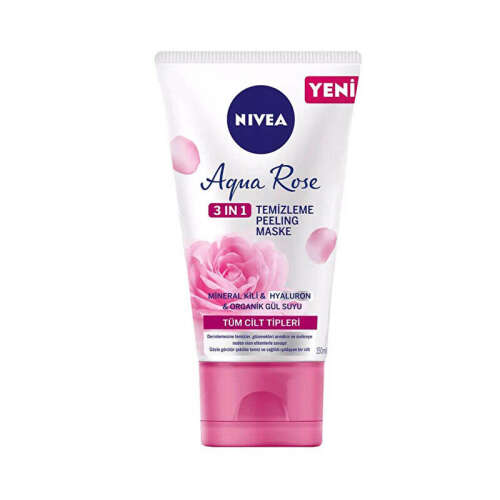 Nivea Aqua Rose Peeling Maske 3 in 1 Temizleyici 150 ml - 1