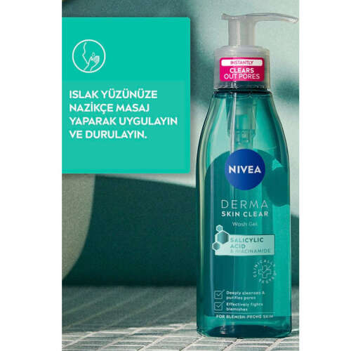 Nivea Derma Skin Clear Yüz Temizleme Jeli 150 ml - 2