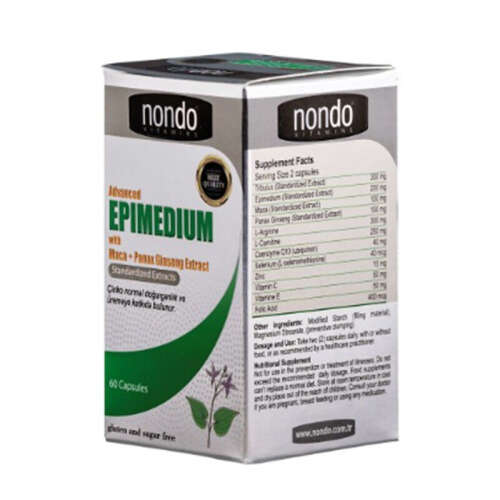 Nondo Vitamins Epimedium 60 Kapsül - 1