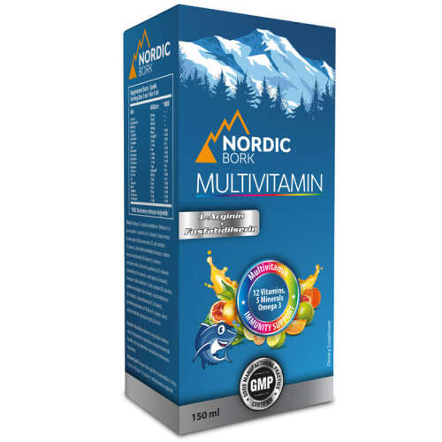 Nordic Bork Multivitamin İçeren Omega-3 Takviye Edici Şurup 150 ml - 1