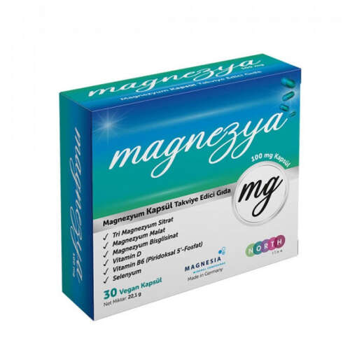 North Line Magnezya 100mg MG 30 Vegan Kapsül - 1