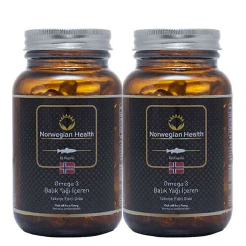 Norwegian Health Omega 3 Balık Yağı İçeren Takviye Edici Gıda 2x60 Kapsül - 1