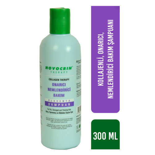 Novocrin Collagen Therapy Onarıcı Nemlendirici Şampuan 300 ml - 1