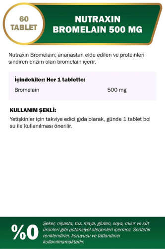 Nutraxin Bromelain 500mg 60 Tablet - 2