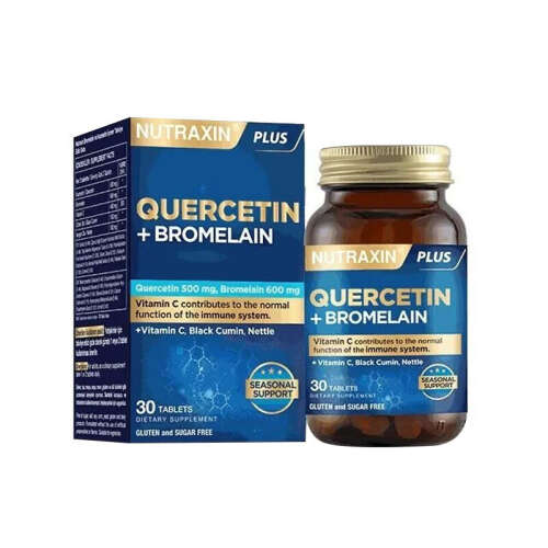 Nutraxin Bromelain ve Kuersetin İçeren Takviye Edici Gıda 30 Tablet - 1