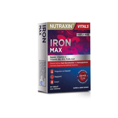 Nutraxin Iron Max Takviye Edici Gıda 30 Tablet - 1