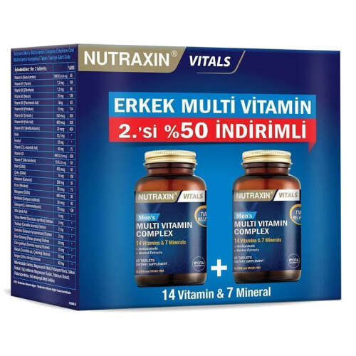 Nutraxin Mens Multi Vitamin Complex Avantaj Paket - 2. % 50 İndirimli - 1