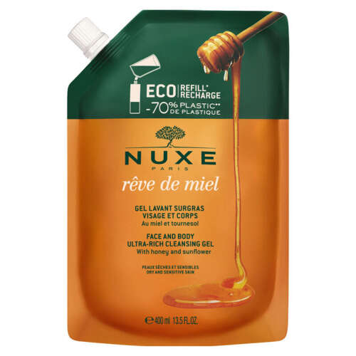 Nuxe Reve de Miel Face and Body Ultra Rich Cleansing Gel 400 ml - Refill - 1