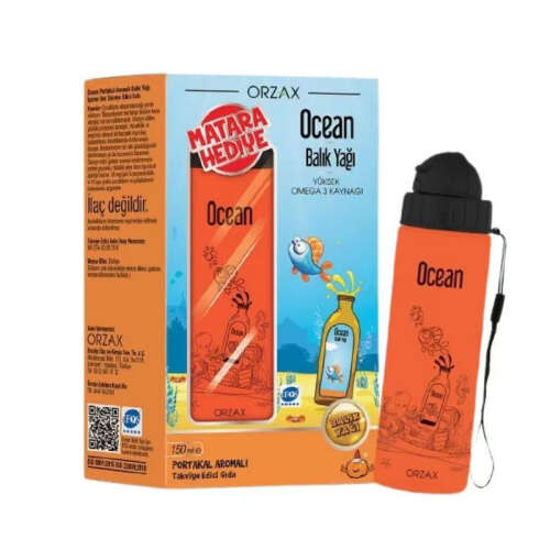 Ocean Balık Yağı Portakal Aromalı 150 ml - Matara Hediyeli - 1