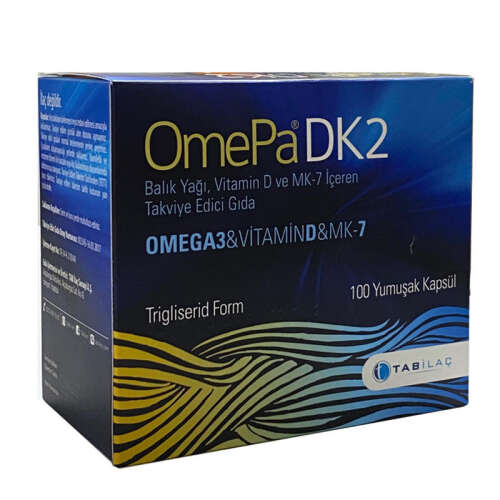 Omepa DK2 Omega 3 - Vitamin D - Menaq7 100 Yumuşak Kapsül - 1