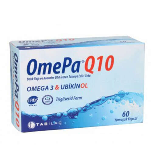 Omepa-Q10 Omega3 Ubiquinol Takviye Edici Gıda 60 Kapsül - 1