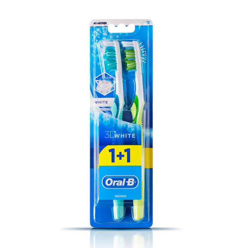 Oral-B 3D White Diş Fırçası Medium 1+1 HEDİYE - 1