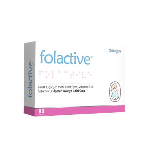 Orthogen Folactive Takviye Edici Gıda 90 Tablet - 1