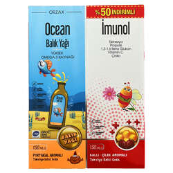 Orzax Ocean Balık Yağı+ Orzax Ocean Imunol Takviye Edici Gıda 150 ml İndirimli