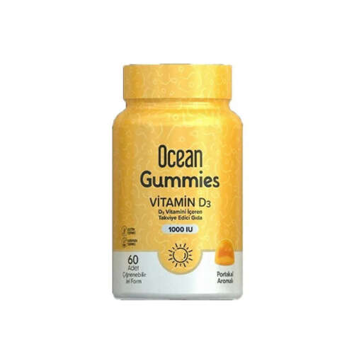 Orzax Ocean Gummies Vitamin D3 1000 IU D3 Vitamini İçeren Takviye Edici Gıda 60 Adet - 1