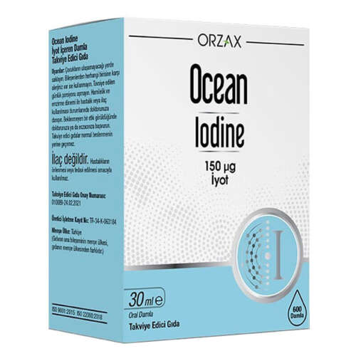 Orzax Ocean Iodine 150 μg İyot Takviye Edici Gıda 30 ml - 1