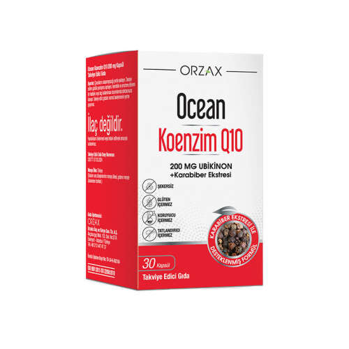 Orzax Ocean Koenzim Q10 200 mg Ubikinon 30 Kapsül - 1