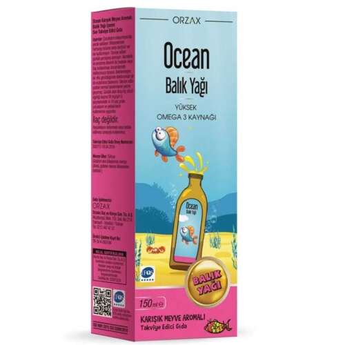 Orzax Ocean Omega3 Şurup 150 ml - Karışık Meyve Aromalı - 1