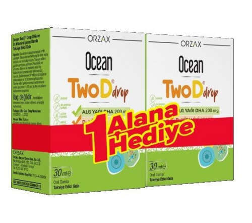 Orzax Ocean TwoD Drop D3 Vitamini 400 IU 30 ml - 1 ALANA 1 BEDAVA - 1