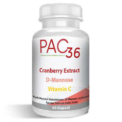 Pac 36 Cranberry Extract D-mannoz ve Vitamin C 30 Kapsül - 1