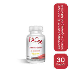 Pac 36 Cranberry Extract D-mannoz ve Vitamin C 30 Kapsül - 2