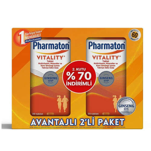 Pharmaton Vitality 30 Tablet Avantajlı 2'li Paket - 1