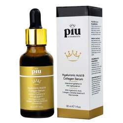 Piu Cosmetic Hyaluronik Asit ve Kolajen Yaşlanma Karşıtı Serum 30 ml - 1