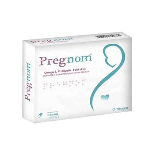 Pregnom Omega 3 Probiyotik Folik Asit 30 Yumuşak Jel Kapsül - 1