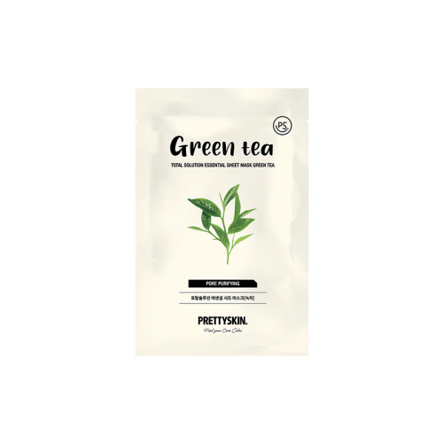 Prettyskin Total Solution Essential Sheet Mask - Green Tea 23 g - 1