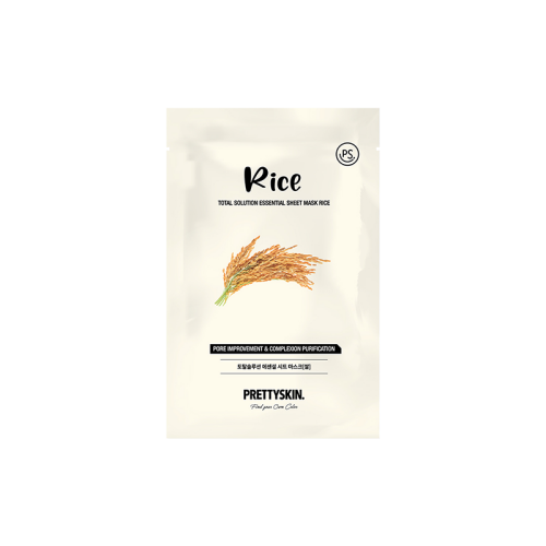 Prettyskin Total Solution Essential Sheet Mask - Rice 23 g - 1