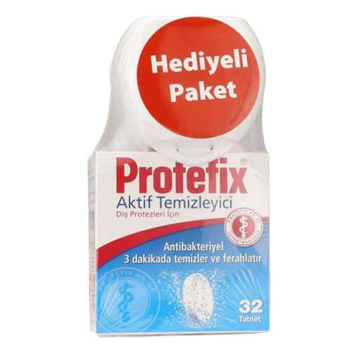 Protefix Diş Protezleri Temizleyici 32 Tablet - Hediyeli Paket - 1