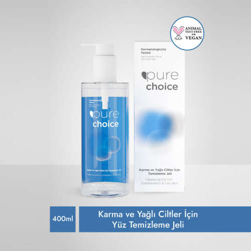 Pure Choice Karma ve Yağlı Ciltler için Yüz Temizleme Jeli 400 ml - 7