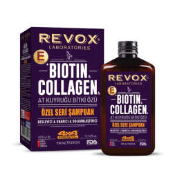 Revox Biotin Collagen At Kuyruğu Bitki Özü Şampuan 400 ml - 1