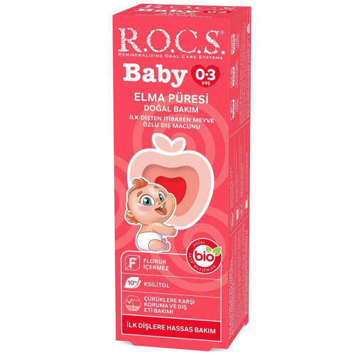 Rocs Baby 0-3 Yaş Elma Püresi Tadında Diş Macunu 45 gr - 1