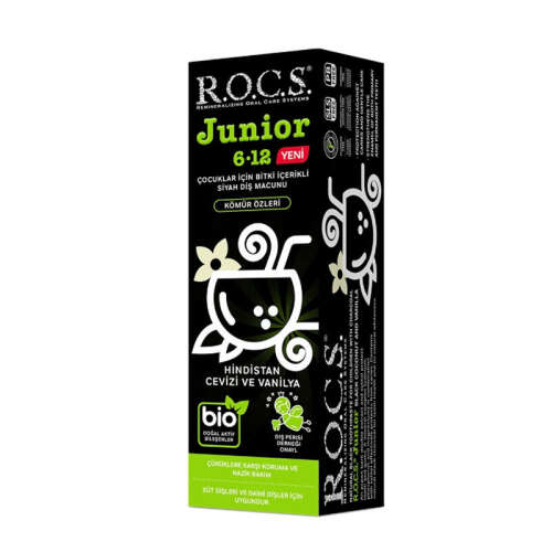 Rocs Junior Bitki İçerikli Siyah Diş Macunu 60 ml - 1