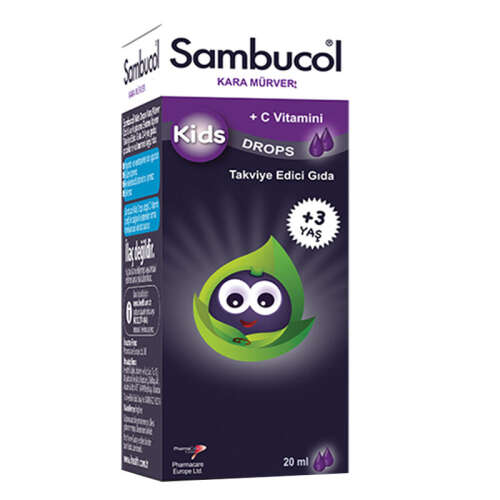 Sambucol Kids Kara Mürver İçeren Takviye Edici Gıda 3 Yaş+ 20 ml - 1