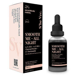 She Vec Smooth Me All Night Aktif Kömür İçerikli Siyah Serum 30 ml - 2