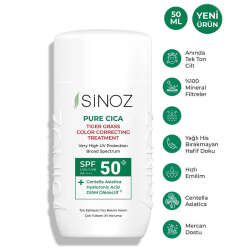 Sinoz Pure Cica SPF50+ Ton Eşitleyici Sıvı Yüz Güneş Kremi 50 ml - 2