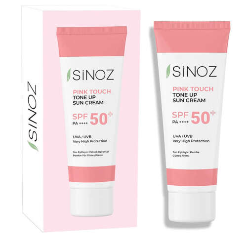 Sinoz SPF50+ Ton Eşitleyici PA++++ Pembe Güneş Kremi 50 ml - 3